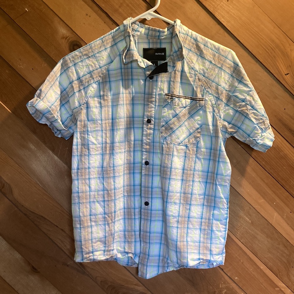 Hurley Button Down Shirt Boys Large 10/12